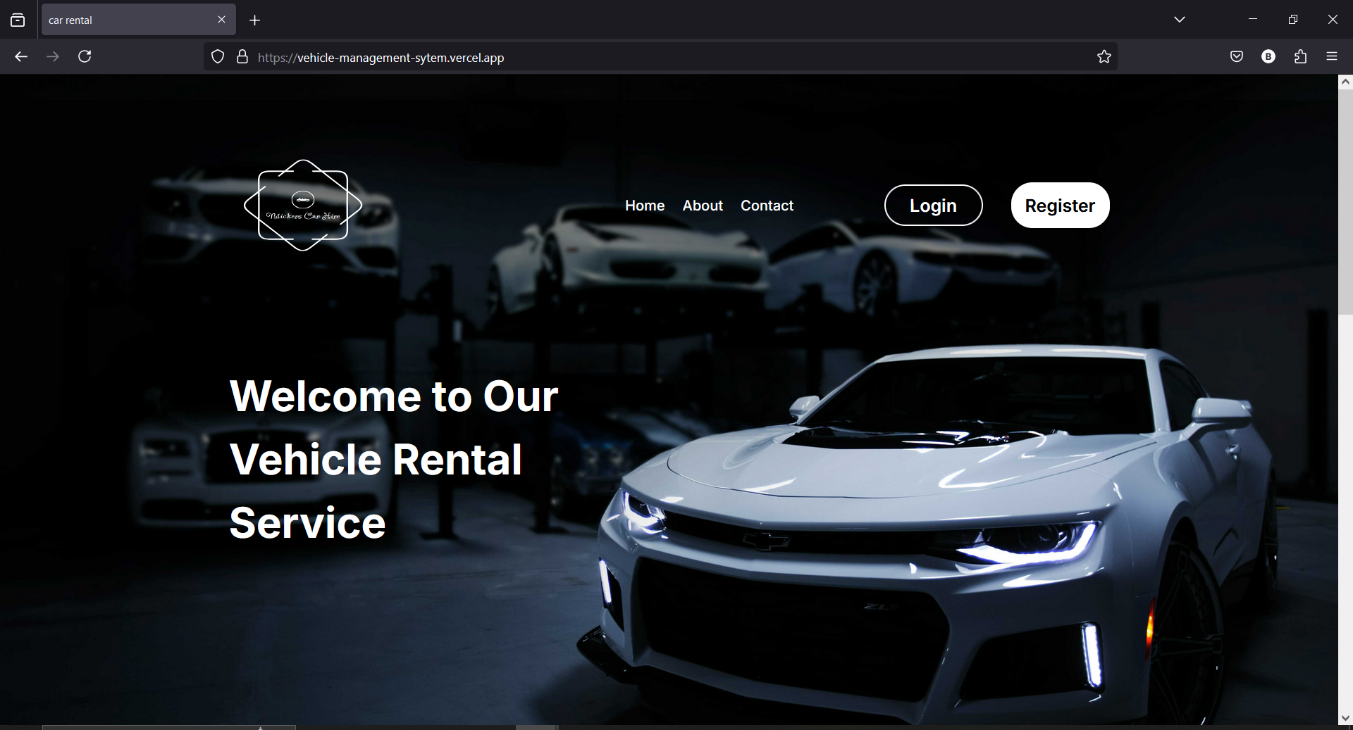 Vehicle Rental System Screenshot